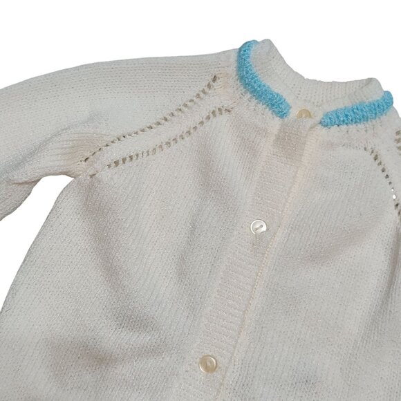 Vitania 12–18M Handmade Vintage Baby Knit Set Sweater Pants Bluebird Mexico Cute - Picture 10 of 11